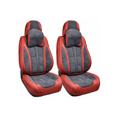 Huse scaune auto universale fractionate 9D Premium fata si spate rosu gri antracit