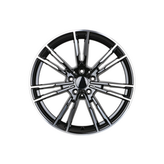 Set jante aliaj in doua latimi PDW 19x8.5 fata 19x9.5 spate 5x112 ET28 ET35 negru polish compatibile BMW