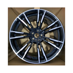 Set jante aliaj in doua latimi PDW 19x8.5 fata 19x9.5 spate 5x112 ET28 ET35 negru polish compatibile BMW