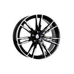 Set jante aliaj in doua latimi PDW 19x8.5 fata 19x9.5 spate 5x112 ET28 ET35 negru polish compatibile BMW