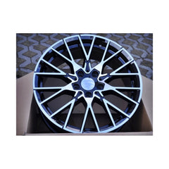 Set jante aliaj in doua latimi PDW 19x8.5 fata 19x9.5 spate 5x112 ET25 ET33 negru polish compatibile BMW