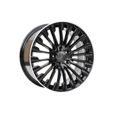 Set jante aliaj PDW 19x8 5x112 ET38 negru cu margine polish compatibile Mercedes
