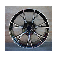 Set jante aliaj in doua latimi PDW 20x8.5 fata 20x10 spate 5x112 ET25 ET33 negru polish compatibile BMW