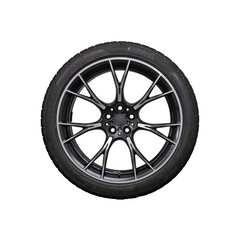 Set jante aliaj in doua latimi PDW 20x8.5 fata 20x10 spate 5x112 ET25 ET33 negru polish compatibile BMW