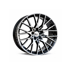 Set jante aliaj in doua latimi PDW 20x8.5 fata 20x10 spate 5x112 ET25 ET33 negru polish compatibile BMW