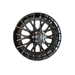 Set jante aliaj in doua latimi PDW 20x8.5 fata 20x10 spate 5x112 ET25 ET33 negru lucios compatibile BMW