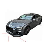 Spoiler ( LIP ) prelungire bara fata Audi A5 S-Line S5 F5 Coupe Sportback 2017-2019 ABS negru Piano