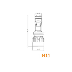Bec LED auto H11 3800lm 6000K alb rece Canbus set 2 bucati