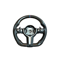 Volan sport piele si carbon compatibil cu modelele BMW Seria 5 - F10,F11,F07 Seria 6 - F06,F12,F13 Seria 7 F01,F02