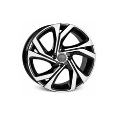 Set jante aliaj DY253 KM 16x6.5 4x100 ET35 negru polish compatibile Dacia, Renault, Opel, Nissan, Toyota, Subaru, Honda, Lexus