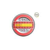 Lampa stop rotunda camion LED cu semnalizare dinamica 12V/24V 104x38 mm IP67