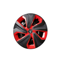 Set 4 capace roti Evo culoare negru rosu 15 inch
