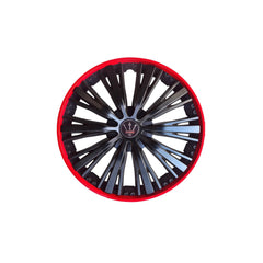 Set 4 capace roti Evo culoare negru rosu 15 inch