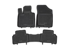 Covorase Presuri Auto Cauciuc Dedicate Hyundai TUCSON III Facelift 2018 - 2020 | Hyundai TUCSON IV toate modelele fara Hybrid , Plug - in hybrid ( PheV) 2020 - | Kia SPORTAGE V toate modelele fara Hybrid , Plug - in Hybrid ( PheV) 2021 -