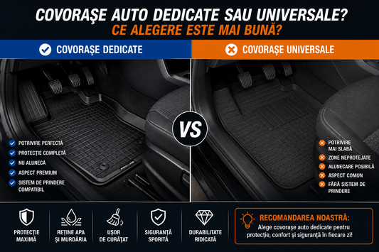 Covorașe Auto Dedicare sau Universale? Ce Alegere Este Mai Bună?