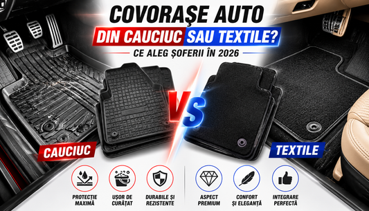 Covorașe Auto din Cauciuc sau Textile? Ce Aleg Șoferii în 2026