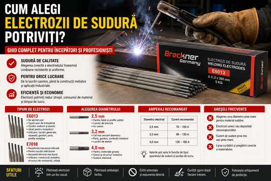 Cum Alegi Electrozii de Sudură Potriviți? Ghid Complet pentru Începători și Profesioniști (2026)