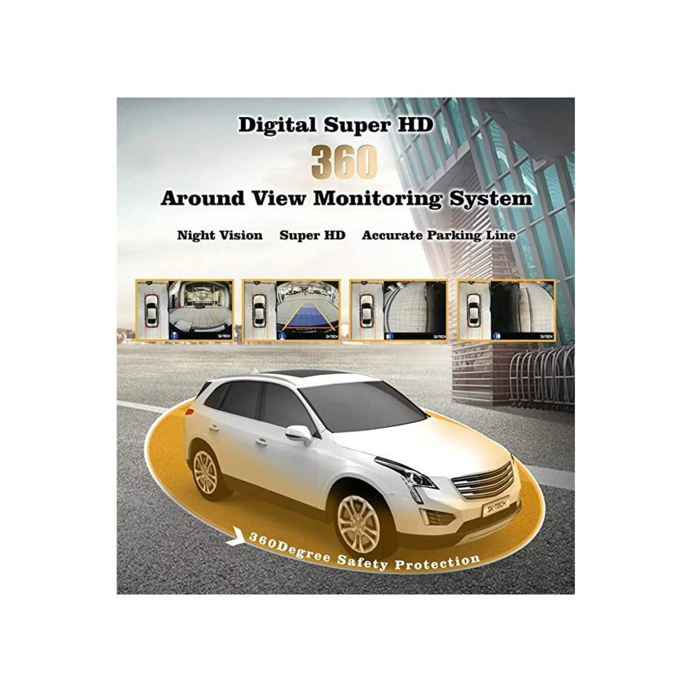Kit sistem camere DVR 360, 3D cu 4 camere wide, vedere nocturnă, 1080P, fără unghi mort