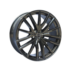 Set jante aliaj in doua latimi DY1189 KM 22x9.5 fata 22x10.5 spate 5x112 ET37 ET43 negru lucios compatibile BMW