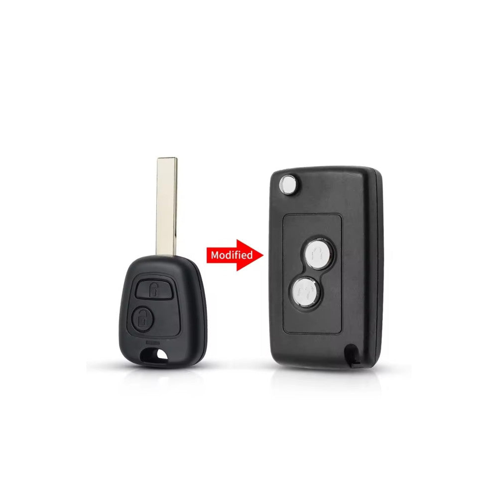 Carcasa telecomanda compatibila Peugeot, cu lamela