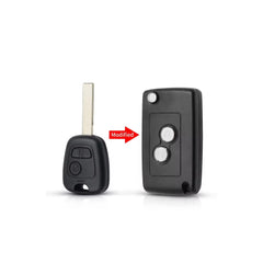 Carcasa telecomanda compatibila Peugeot, cu lamela