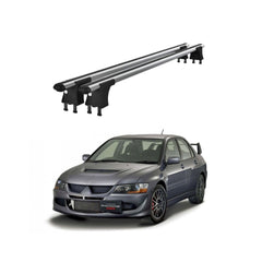 Set bare transversale aluminiu cu prindere in puncte fixe compatibile Mitsubishi Lancer VII 1995-2000 negre sau argintii