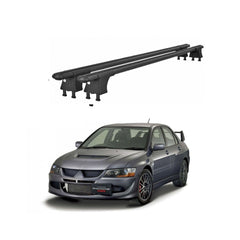 Set bare transversale aluminiu cu prindere in puncte fixe compatibile Mitsubishi Lancer VII 1995-2000 negre sau argintii