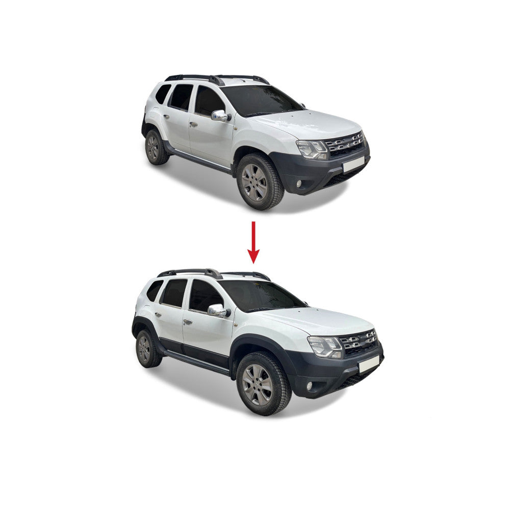 Set 12 protectii bandouri aripa si usa compatibil Dacia Duster I 2010-2017