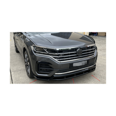 Spoiler ( LIP ) prelungire bara fata Volkswagen Touareg MK3 R-Line 2018-2023 ABS negru Piano
