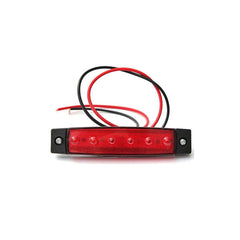 Lampa laterala LED rosie 6 LED 12V 14 x 51 95x20x10 mm