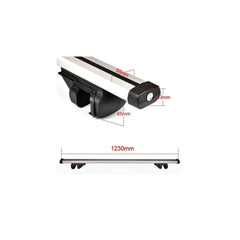 SET 2 BARE PORTBAGAJ UNIVERSALE TRANSVERSALE DIN ALUMINIU CU CHEIE 120cm