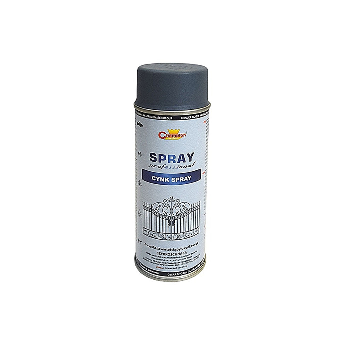 Spray vopsea zinc anticoroziv - Poarta Champion profesional 400 ml
