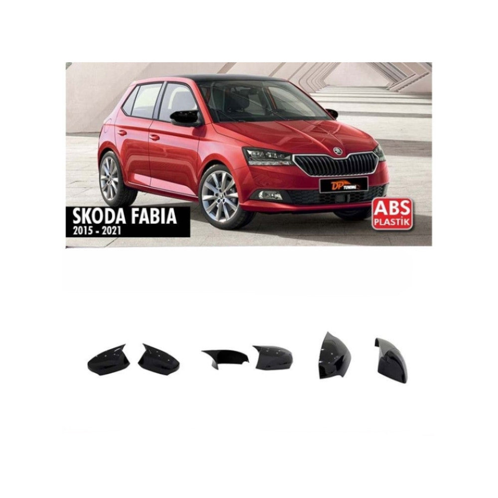 Capace oglinda tip BATMAN compatibile Skoda Fabia Mk3 2015-2021 cu semnalizare in oglinda