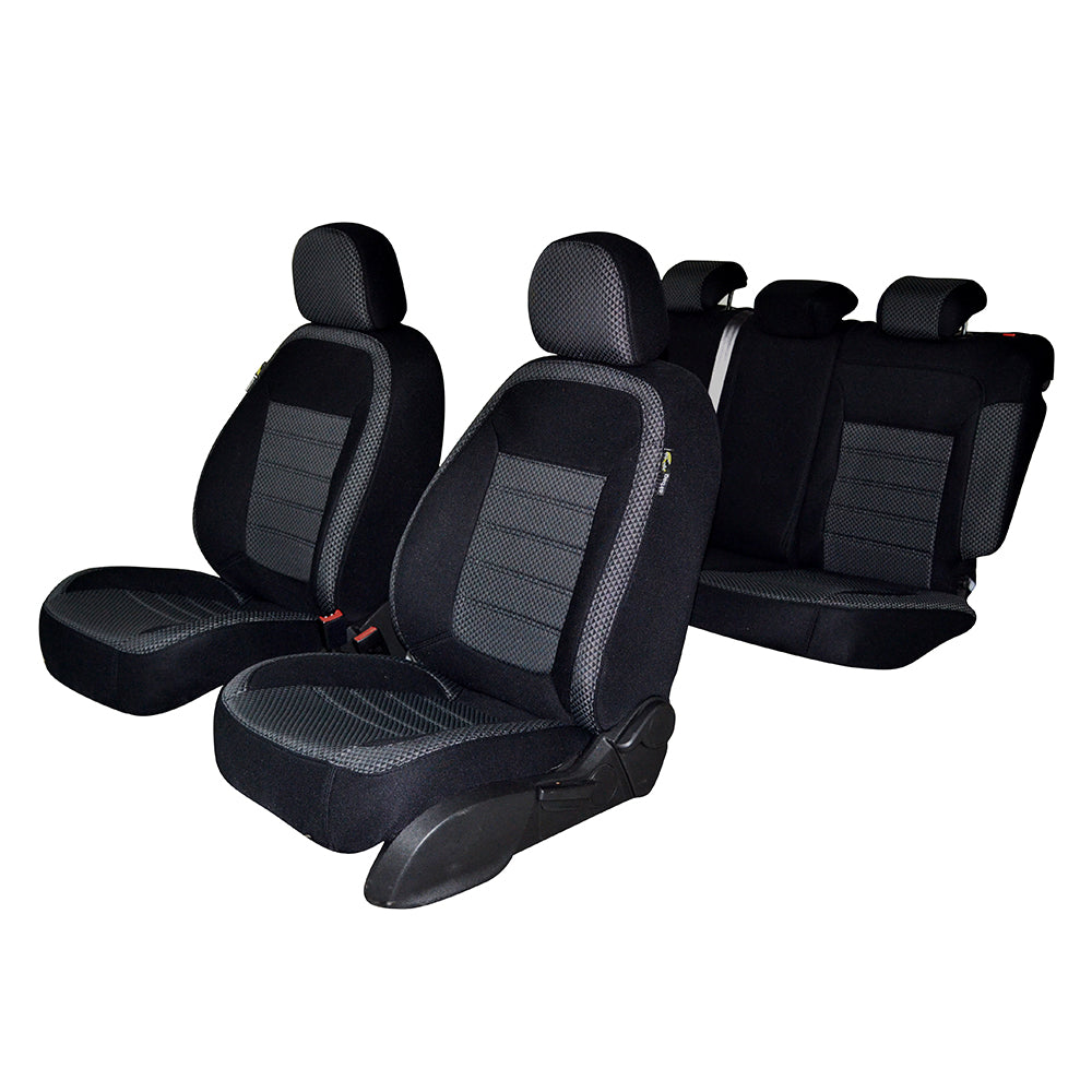 SET HUSE SCAUN UMBRELLA PENTRU DACIA DUSTER 2018 (BANCHETA FRACTIONATA) CU TETIERE SPATE IN FORMA DE L, fara cotiera sofer