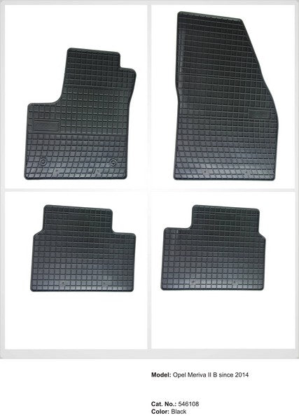 Covorase cauciuc compatibile OPEL MERIVA II B 2010-2017