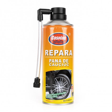 Spray umflat roti cu silicon reparat fisuri anvelopa CASPIAN