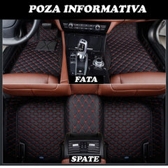 Covorase auto LUX PIELE 5D VW Tiguan 2007-2017, cusatura rosie