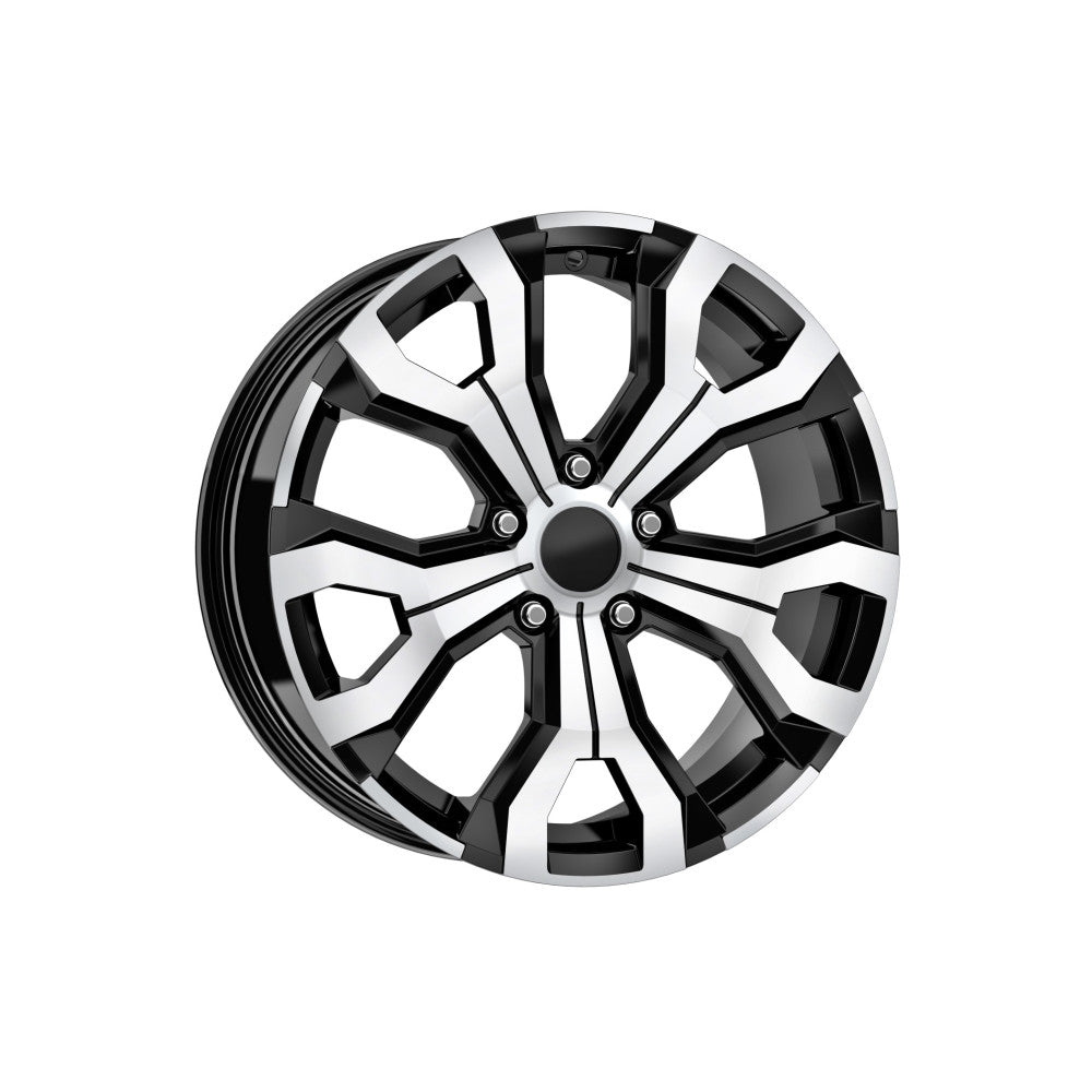 Set jante aliaj DY1886 B/D KM 16x6.5 5x114.3 ET35 negru polish compatibile Dacia, Renault, Nissan, Toyota, Subaru, Honda, Lexus