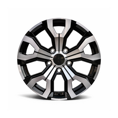 Set jante aliaj DY1887 B/D KM 17x7 5x114.3 ET35 negru diamond cut compatibile Dacia, Renault, Nissan, Toyota, Subaru, Honda, Lexus