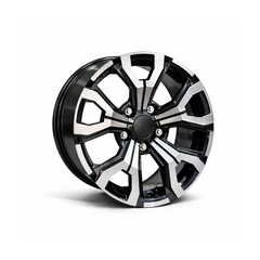 Set jante aliaj DY1887 B/D KM 17x7 5x114.3 ET35 negru diamond cut compatibile Dacia, Renault, Nissan, Toyota, Subaru, Honda, Lexus