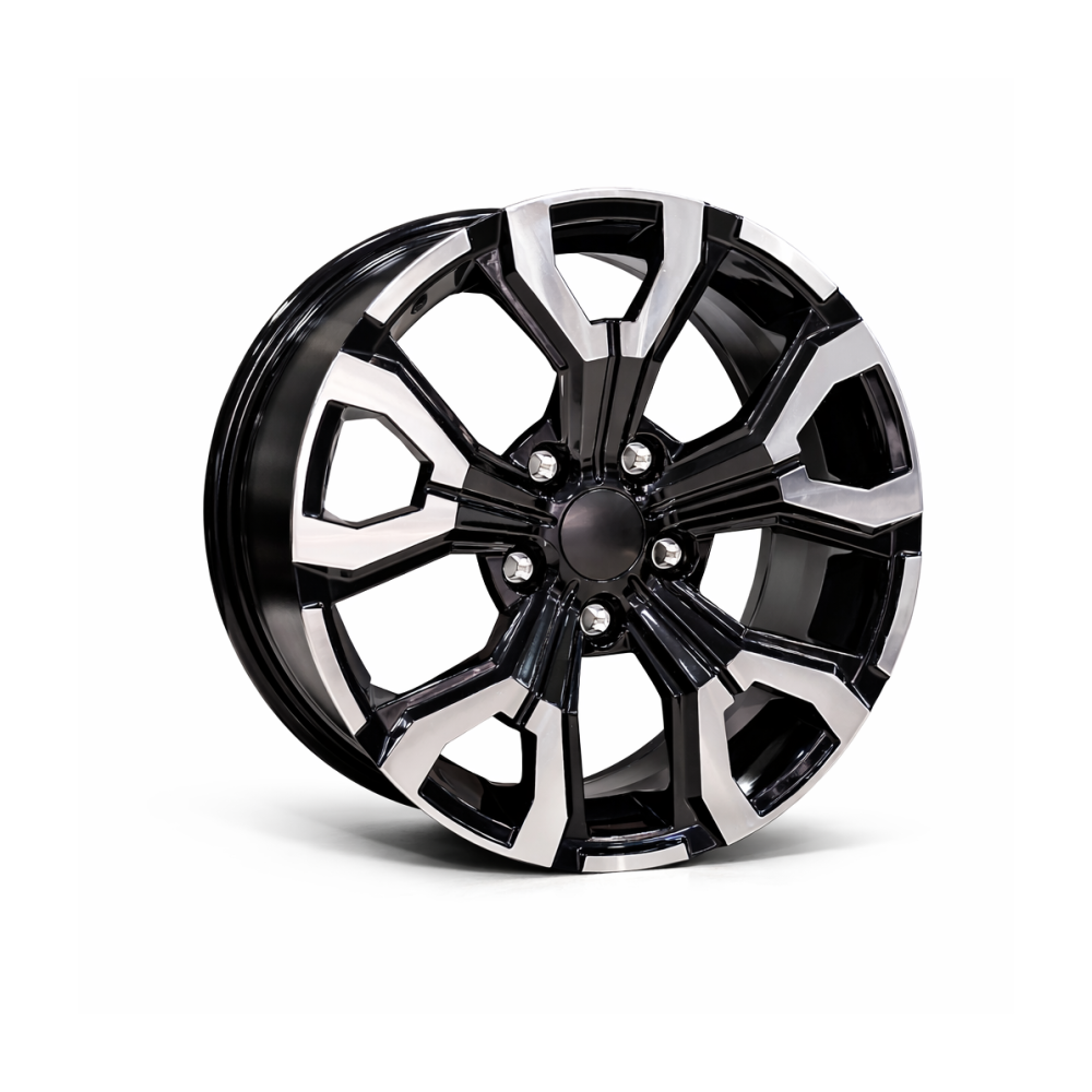 Set jante aliaj DY1887 B/LD KM 17x7 5x114.3 ET35 negru diamond cut compatibile Dacia, Renault, Nissan, Toyota, Subaru, Honda, Lexus