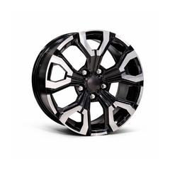 Set jante aliaj DY1887 B/LD KM 17x7 5x114.3 ET35 negru diamond cut compatibile Dacia, Renault, Nissan, Toyota, Subaru, Honda, Lexus