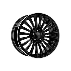 Jante DY1989 19x8 5x112 negre cu margine diamond cut compatibile Mercedes