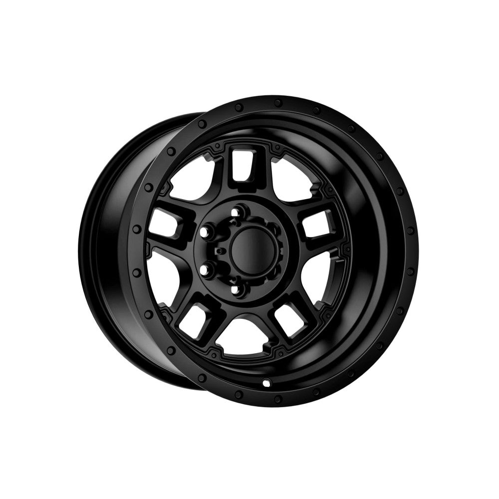 Set jante aliaj DY306 KM 16x10 6x139.7 ET-50 negru mat compatibile Ford, Toyota, Nissan, Mitsubishi