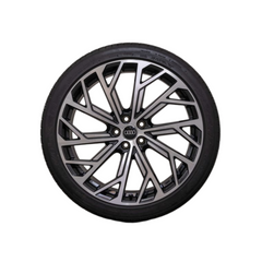 Set jante aliaj DY819 KM 19x8.5 5x112 ET40 negru polish compatibile Audi, Volkswagen, Seat, Skoda