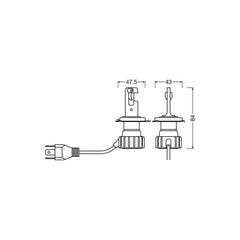 Set 2 becuri auto LED Osram H4 Night Breaker Smart Gen 2 12V 20/19W 6000K +330% omologate RAR pentru vehicule compatibile
