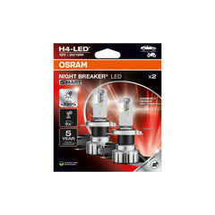 Set 2 becuri auto LED Osram H4 Night Breaker Smart Gen 2 12V 20/19W 6000K +330% omologate RAR pentru vehicule compatibile