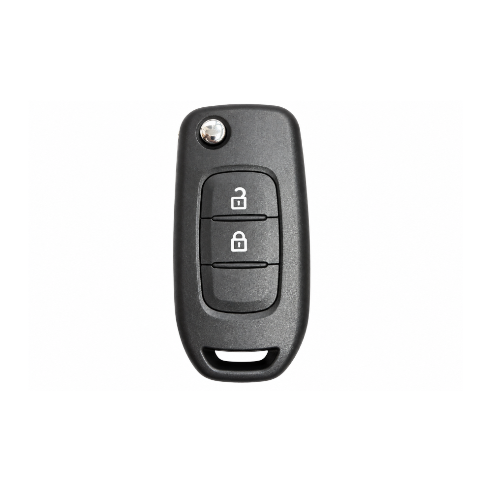 Carcasa telecomanda briceag neagra 3 butoane 2 lamele compatibila Dacia Logan MCV Sandero Duster