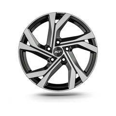 Set jante aliaj AGT 17x7 ET35 4x100 diamond cut compatibile Dacia Renault Opel Nissan