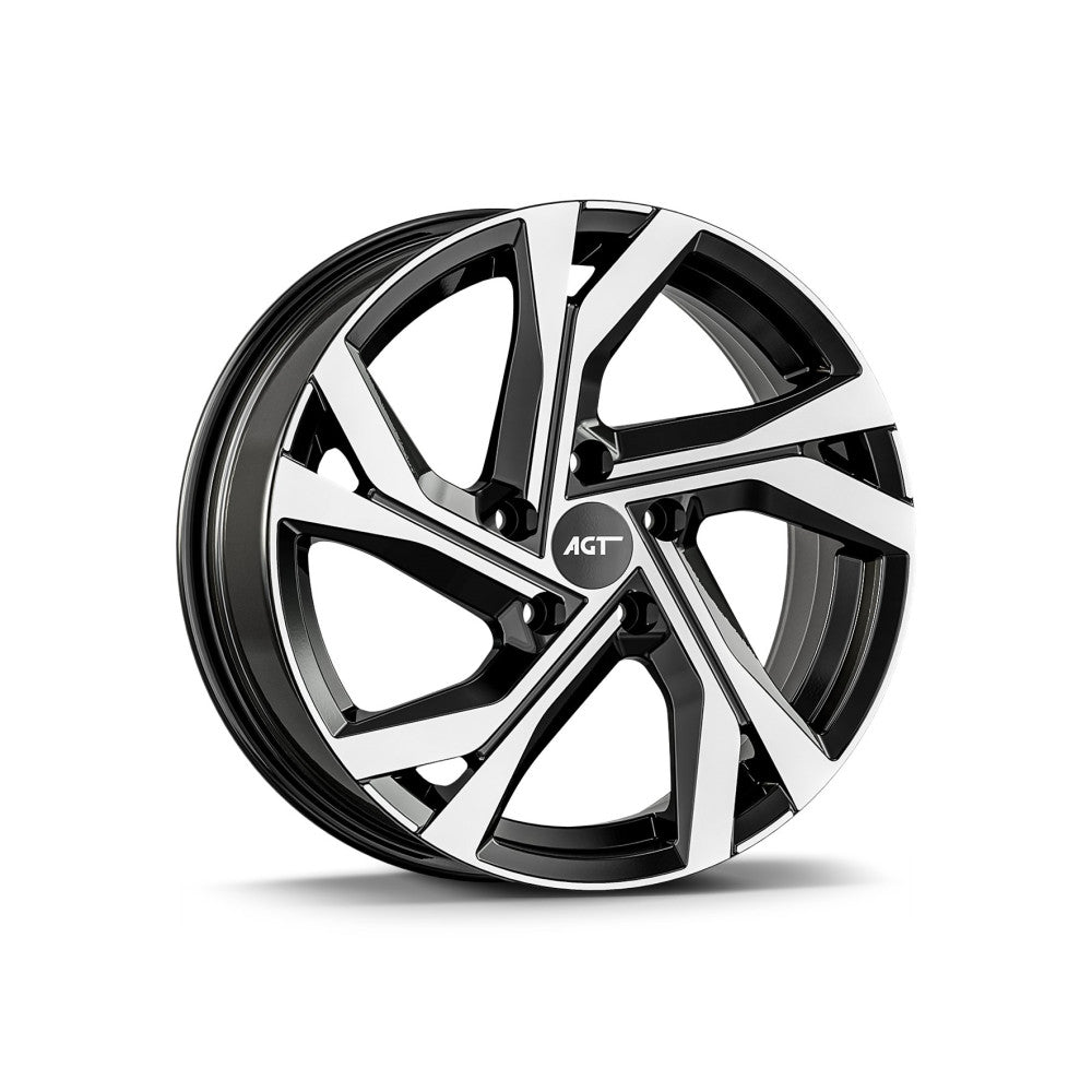 Set jante aliaj AGT 17x7 ET35 4x100 diamond cut compatibile Dacia Renault Opel Nissan